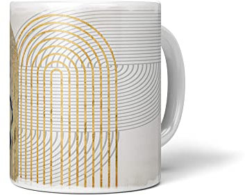Paul Sinus Dekorative Tasse mit schönem Motiv Käfer Wasserfarben einzigartiges Design Beige