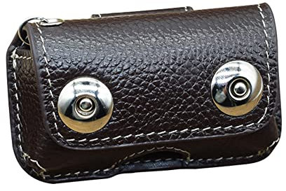 MoreChioce Porte-clés en Cuir Véritable, Étui à Clés en Cuir de Vachette Magnétique Porte-clés de Voiture Rétro Porte-clés pour Femmes Porte-clés avec Boucle de Ceinture,Café