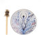 ZHDOKA Shamanentrommel, Baum des Lebens, Dekoration, Handtrommel mit Trommelstiel, Instrumentententalschamanen-Trommel, blau, 25 x 6cm