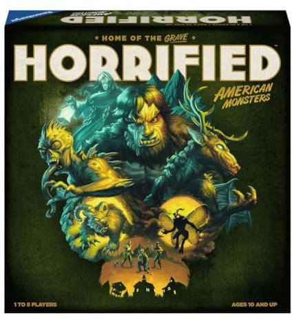 Ravensburger Horrified: American Monsters – Immersives Strategie-Brettspiel für Erwachsene und Kinder ab 10 Jahren – 1 bis 5 Spieler