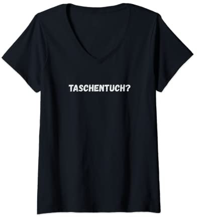 Damen Taschentuch ? T-Shirt mit V-Ausschnitt