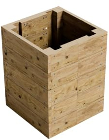 Conka Garden - Wooden Raised Bed Kit - Large Garden Planters for Vegetables, Herbs, Flowers – Start Growing Plants Earlier & Better - Durable & Resistant FSC Treated Timber 60cm L x 60cm W x 76cm H