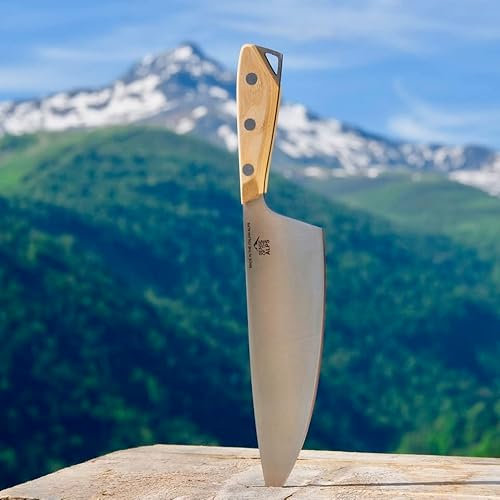 The Alpine Chef Knife® / Kochmesser mit Holzgriff/Hergestellt in den Alpen/Küchenmesser Edelstahl / 18 cm Klingenlänge/Made in Europe