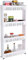 Livhome 4 Tier Slim Slide Out Kitchen Trolley, Storage Shelf, Moving Wall Cabinets Tower Holder Rack on Wheels, Rolling Storage Unit Cart for Kitchen, Bathroom, Laundry