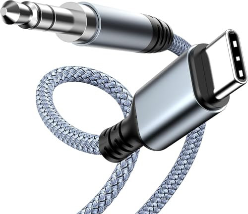 Highwings Aux Kabel USB C 2M, USB C auf Klinke 3.5mm Audio Aux Auto Handy für iPhone 16/15 Pro Max, Galaxy S25/S24/S23/S22, Hua-wei P40/P30/P20, Pixel, Car Stereos