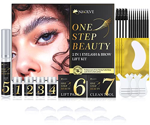 2 in 1 Wimpernlifting Set und Augenbrauen Lifting Set, Brow und lash lifting set für Trendige Vollere Brauen & Gewellte Wimpern Makeup Tools für den Home Salon