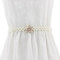 FAIRYGATE Damen Gürtel Damen Taillengürtel Damen Perlen Bund Stylisch Gürtel Mädchen Mode Zubehör Outfits Weiß Taillengürtel DA6514