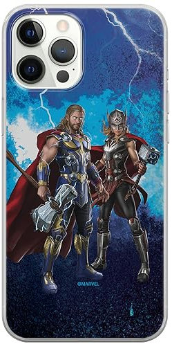 ERT GROUP Handyhülle für iPhone 12/12 PRO Original und offiziell Lizenziertes Marvel Muster Thor 009 optimal an die Form des Handy angepasst, hülle aus TPU