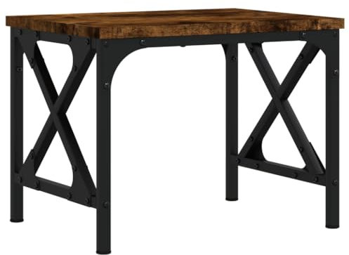 vidaXL Support d'Imprimante, Organisateur de Dossiers avec Pieds Réglables, Étagère de Rangement Bureau Intérieur, Chêne Fumé Bois d'Ingénierie