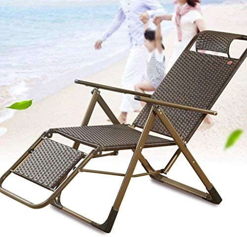 Klappbarer Liegestuhl, Teppiche und Zimmer, Garten, Sommermöbel, Liegend mit verstellbaren, gepolsterten Kopfstützen, Outdoor-Schwerkraft-Liegestuhl, Schwerkraft-Klappliegestuhl, wunderschöne Lan