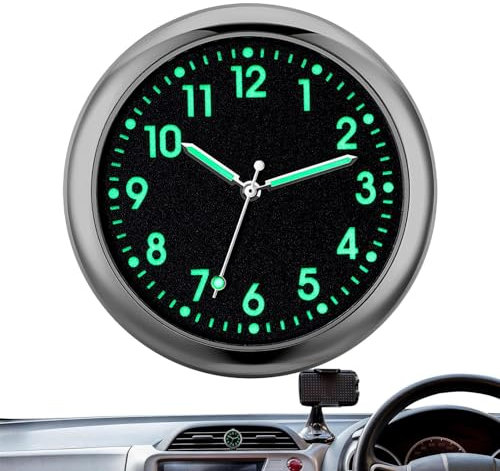 Genikeer Fahrzeug Armaturenbrett Uhr Für Auto, Dashboard Uhr Car Clock, Fahrzeuge Auto Leuchtend Quarzuhren, Quartz Analogue Car Dashboard Uhr Für Armaturenbrett Boot Fahrrad