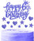 Nachtfall Geburtstag Kuchen Cupcake Toppers, blaue Kuchen Toppers für Kuchen, Royal Blue Happy 6th Geburtstag Kuchen Topper,Kuchen Cupcake Topper für Mädchen Jungen 6th Geburtstag Kuchen Dekorationen