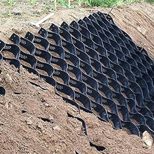 2 Zoll hohes Geo-Gitter-Stabilisierungsgitter für Stützmauern – Flexibles, faltbares Waben-Kies-Bodengitter für Hangauffahrten und Terrassengärten
