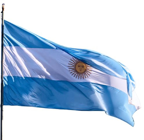 Banderas internacionales mundiales - Bandera (Argentina) - Bandera Argentina 90x150 cm - Mundial