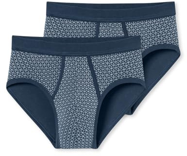 Schiesser Herren 2 Pack Sportslip mit Eingriff - Classic, Indigo_172691, 6