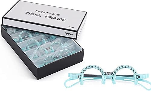 Adjustable Trial Frame Optical Trial Lens Frame Kit, PD 58, 60, 62, 64, 66MM Multifocal Glasses Trial Frame Fixed Pupil Distance Trial Frame