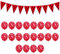 20 Pcs Ladybug Balloons, 1 String Of 10 Ladybug Triangular Flags, Red And Black Polka Dot Balloons, Insect Themed Balloons, Party Decoration Balloons, Suitable For Weddings And Theme Parties