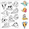 PH PandaHall Papierflugzeug Clear Stamps, Katze Form Gummistempel Blatt Silikonstempel Transparente Stempel für Kartenherstellung Fotoalbum Dekoration und DIY Scrapbooking 16x11cm