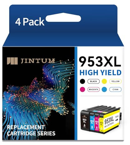 JINTUM 953XL Patronen Multipack Kompatibel Ersatz für HP Druckerpatronen 953 für HP OfficeJet Pro 7720 7730 7740 8710 8715 8718 8719 8720 8725 8728 8730 8740 8210 8218 Drucker (4er-Pack