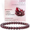 Bivei Granat - Leidenschaft & Energie - Perlenarmband für Frauen 6mm Halbedelstein dehnbarer elastischer Schmuck Yoga Geschenke