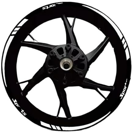 Rueda Pegatinas reflectantes Juego 12 Pegatinas Reflectantes Ruedas Color Blanco Todas Las Ruedas E 18 A 21 Pulgadas Cinta Adhesiva Llantas Motocicletas Automóviles Pegatina Rueda Moto