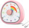Visueller Timer,60-Minuten Countdown Timer,Visueller Timer für Kinder mit leisem Betrieb,wiederaufladbarem, für Klassenzimmer Büro Küche, Schreibtisch - Pink