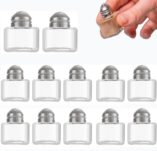 Salero Cocina, Aipeeo 12Pcs Salero, Salero y Pimentero, Adecuado para cocina, camping, barbacoa (6)