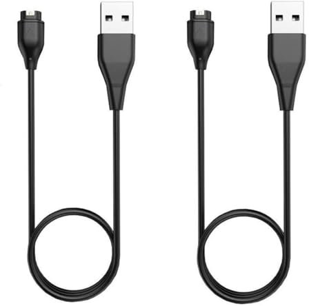 JZK 2 x USB C Cavo di ricarica sostitutivo per smartwatch caricabatterie per Garmin Fenix 5-5X Plus 6 6S 6X Pro 7 7S 7X, Forerunner 45 Music 935 945, Vívoactive, Approach, Vívomove, Venu Sq, Instinc