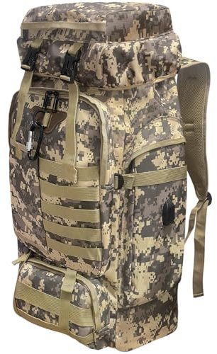 Ogetok 80L Mochila de Senderismo para Acampar, Mochila Grande de Caza de Supervivencia, Mochila Táctica Impermeable para Hombres y Mujeres,Mochila Militar, Mochilas de Viaje al Aire Libre