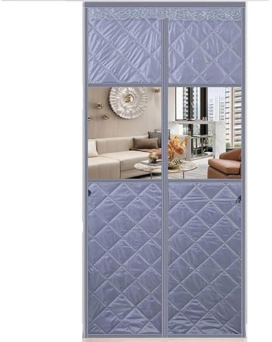 BOGDTF Rideau de Porte magnétique à Isolation Thermique en Plastique, imperméable, Coupe-Vent, occultant, isolé, PU, Portes accordéon Pliantes pour sous-sols pour placards, 90 x 230 cm