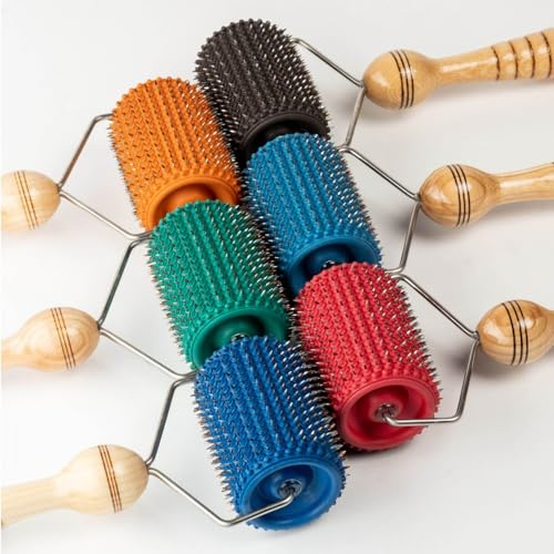 Lyrin24 Universal Roller Lyapko, Anti-Aging Skin Tightening Back Massage Needles Roller Acupuncture Massage Rollers for Whole Body, Needles - Iron, Copper, Nickel, Zinc and Silver
