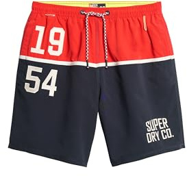 Superdry Herren Badeshorts mit nautischem Logo (43 cm Länge)