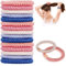 AUAUY 15 Stück Elastische Haargummis, Elastisch Zopfgummi, Geflochtener Keine Pull oder Beschädigung Pferdeschwanz Halter, Stylisch Elastisch Haarbänder für Damen und Mädchen (Puderblaue Serie)