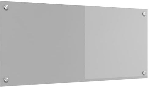 vidaXL Küchenrückwand Hellgrau 90x40x0,6 cm Hartglas