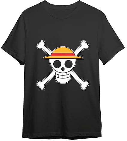 Comic Studio | Einteilige T-Shirt | Offizielles Artikel | Monkey D. Ruffy, Zoro, Sanji, Nami, Usopp & Sunny | Gedruckt | Unisex | Schwarz