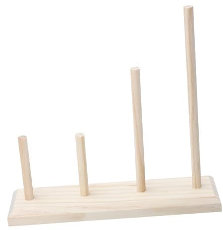 Mikinona Hairband Holder Stand Wooden Jewelry Display Hair Tie Holder Hairband Organizer Rubber Band Organizer