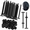 100 Stück Nylon Kabelbinder Schnalle, Universal Kabelbinderschnalle Heavy Duty selbstverriegelnde Nylon Zip Ties Halter Schwarz Zip Ties für Auto täglich Reparatur UV-beständige