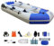 Pounjsd angelkajak zubehör 260cm, aufblasbares Boot Set mit Handpumpe, Kajak 4/5 Personen Set Schlauchboot Set, Kajak Boot aufblasbar, Angelboot, Paddelboot mit robuster PVC-Schale, Sportboot