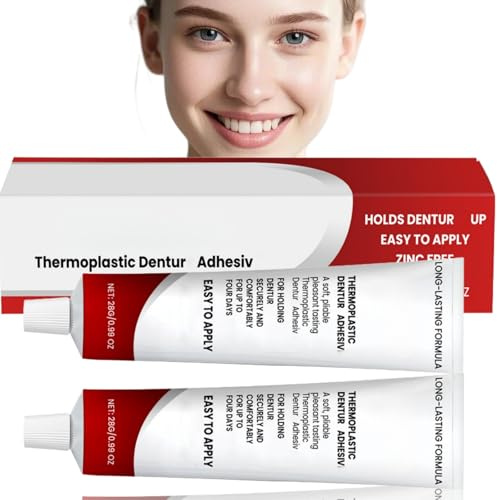 2Pcs Thermoplastic Den/ture Adhesive,Long-Lasting De/nture Reline Kit,Teeth Repair Kit, Dentu/re Glue Extra Strong,D/enture Adhesives Strong,D/entur/e Fixation Adhesive,Tooth Bonding K/it