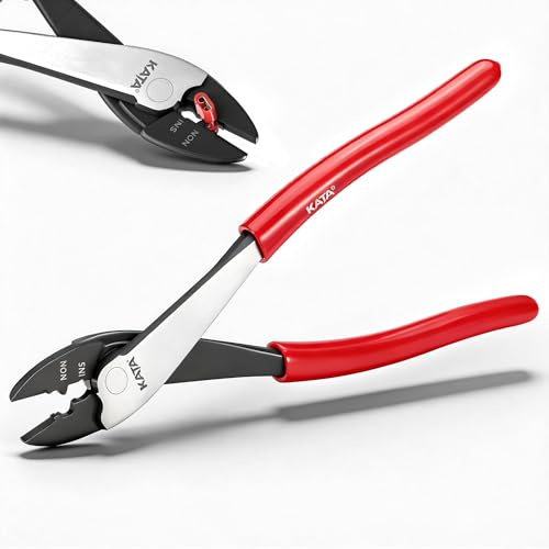 KATA 9.5 Wire Crimpers/Cutter Tool, 10-22 AWG Terminal Crimping Pliers