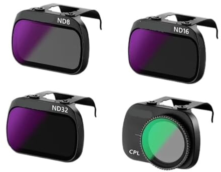 4er-Pack ND-Filter-Set HD optisches Glas 8+16+32+CPL, kompatibel for Mavic Mini 2 SE