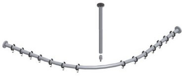Keuco 14938010900 Plan Brausevorhangstangen-Set, chrom
