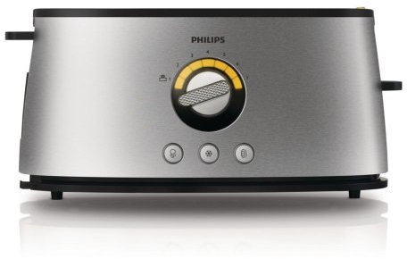 Philips HD2698/00 Avance Collection Toaster mit Langen Toastkammern / 7 Stufen/Stopp-Taste / 1200 W/Edelstahl