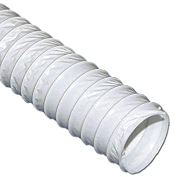 Europart 771904 Qualität Abluftschlauch 3 m Ø 150 mm Abluft Schlauch PVC-Schlauch Drahtspirale PVC weiß -30°C bis +70°C für Trockner Dunstabzugshaube Klimaanlage
