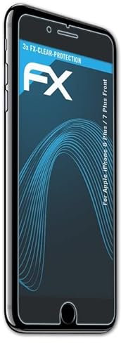 atFoliX Schutzfolie kompatibel mit Apple iPhone 8 Plus / 7 Plus Front Folie, ultraklare FX Displayschutzfolie (3X)