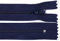 Schnoschi 1 cerniera a spirale lunga 16 cm, non divisibile, blu scuro, 3 mm, chiusura lampo