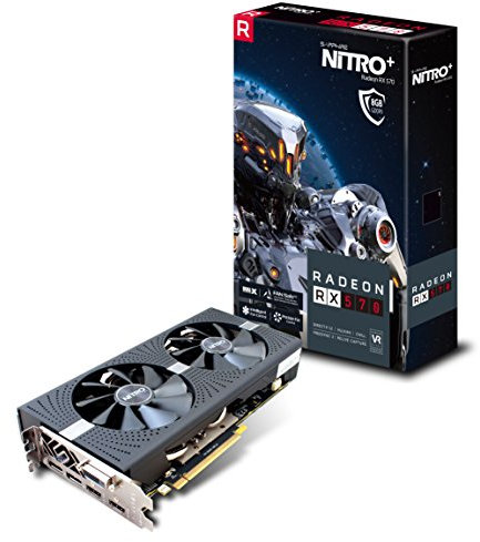 Sapphire RADEON RX 570 8GB GDDR5 NITRO+ Radeon RX 570 8Go GDDR5 - Cartes graphiques (Radeon RX 570, 8 Go, GDDR5, 256 bit, 3840 x 2160 pixels, PCI Express x16 2.0)