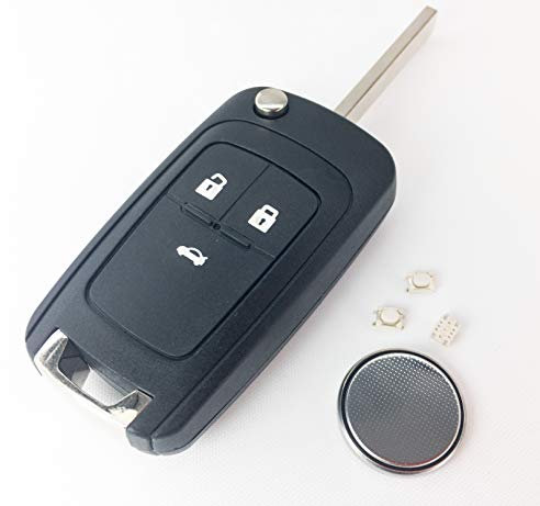 Automobile Locksmith Kit - fits Vauxhall Opel Insignia Mokka Zaffira Corsa Astra 3 button remote flip key fob shell case switches battery