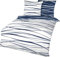 Kaeppel Mako Satin Bettwäsche Essential Motion Größe 135x200+80x80 cm Farbe Marine