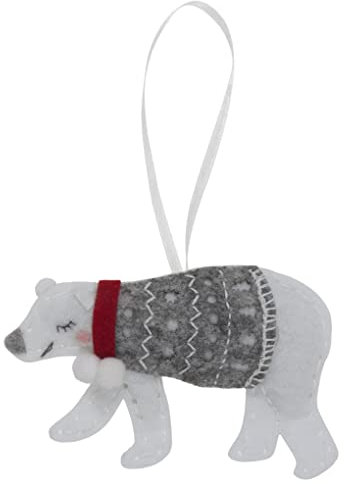 Trimits Christmas Felt Decoration Kits, 12 x 8cm, Polar Bear